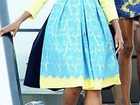 Мишель Обама надела платье в цветах украинского флага