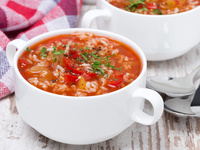 Томатный суп с рисом