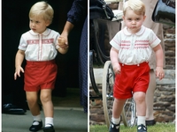 Принца Джорджа на крестины Шарлотты одели также, как когда-то его отца