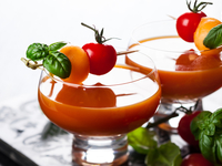 Холодный томатный суп с дыней