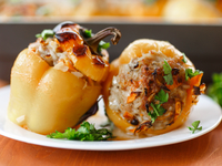 Фаршированный перец с мясным фаршем и рисом