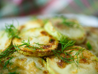 Жареные кабачки с чесноком