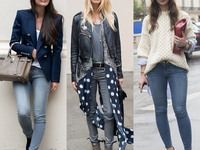 8 стильных образов с одной парой джинсов