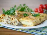 Блины с куриным фаршем