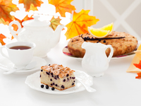 Творожный пирог с черникой