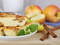 Мамам на заметку: Пирог с яблоками и творогом