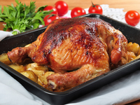 Запеченная курица в абрикосовой глазури