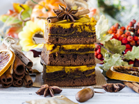 Осенние брауни с тыквой