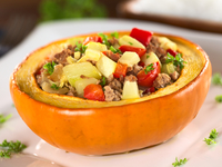 Фаршированная тыква с мясом и овощами