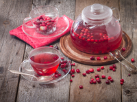 Витаминный осенний напиток из клюквы