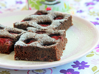 Брауни с малиной