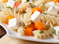 Макароны с тыквой и сыром