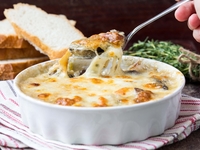 Как приготовить жюльен с языком и грибами