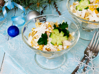 Рецепты салатов на Новый год 2016: ТОП-5 салатов с курицей и кукурузой