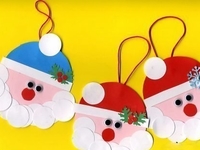 Детские новогодние поделки: Дед Мороз из картона