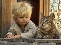 Малыш и кот: Самое забавное видео этой зимы