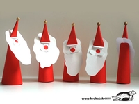 Поделки на Новый год 2017: как сделать картонного Деда Мороза