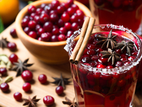 Новогодний пунш из клюквы