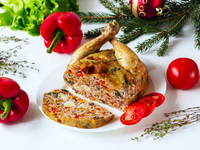 Блюда на Новый год: Фаршированная курица