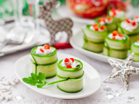 Рецепты на Новый год: Рулетики из огурцов