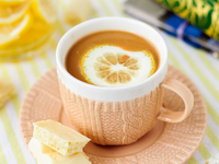 Кофе с белым шоколадом и лимоном