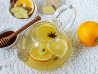 Лучший напиток для осени: имбирный чай с апельсинами