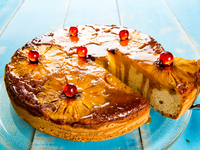 Как приготовить перевернутый пирог с ананасами