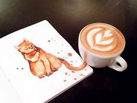 Кофе, как коты: Невероятные работы российского иллюстратора