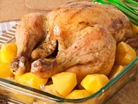 Запеченная курица с картофелем и лимоном