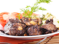 Куриная печень в итальянском стиле