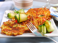 Оладьи из картофеля и цуккини