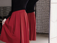 Вещь дня: юбка миди винного цвета