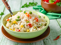 Постный жареный рис по-китайски