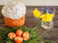 Творожный пасхальный кулич без дрожжей