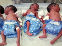 Индианка родила пятерню, думая, что беременна одним ребенком