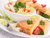 Картофельная тортилья с беконом