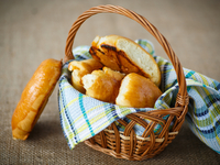 Постные пирожки с рисом и грибами