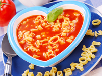 Томатный суп с макаронами