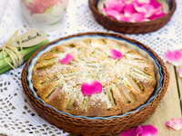 Пирог с ревенем на сметане