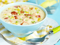 Суп с беконом и кукурузой