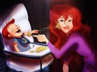 Художник изобразил героинь Disney в  декрете