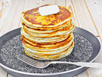 Оладьи на кефире с зеленью