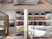 Гардеробные комнаты и шкафы: яркие примеры для спальни