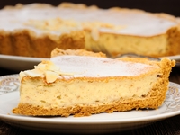 Летний творожно-банановый пирог