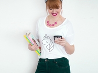 DIY: футболка с единорогом