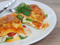 Бризоль с куриным фаршем и овощами