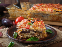 Мусака с шампиньонами