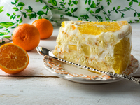 Летний торт с фруктами и желе