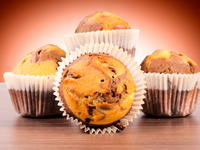 Банановые маффины с нутеллой