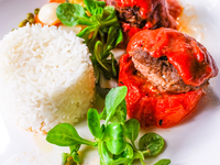 Помидоры, фаршированные печенью